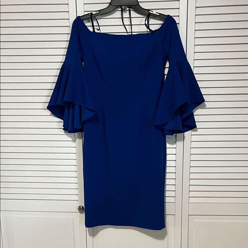 Calvin Klein Royal Blue Long Sleeve Dress